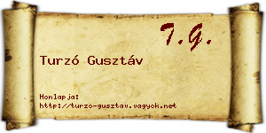 Turzó Gusztáv névjegykártya