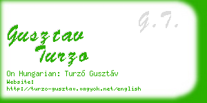 gusztav turzo business card